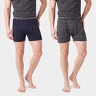 Men's Navy Blue Regular Fit Solid Trunks, Navy Blue, small