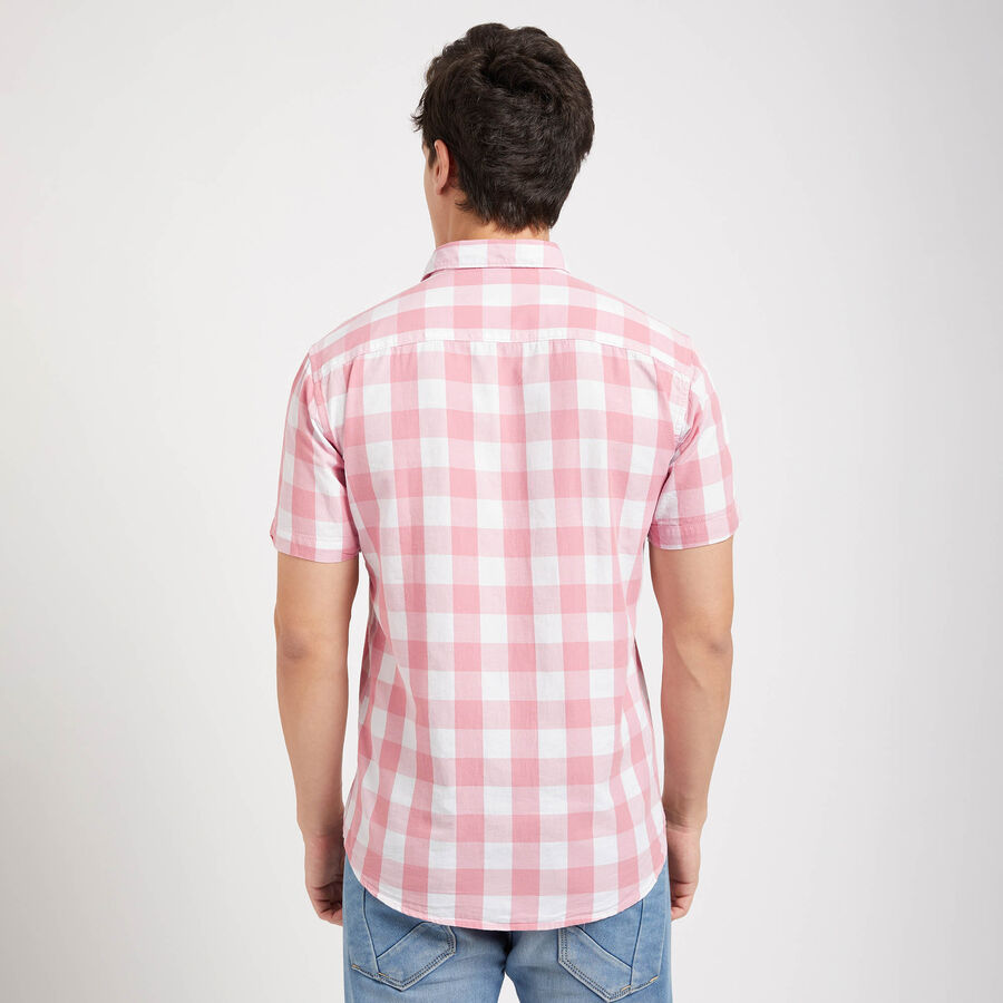 Cotton Checks Casual Shirt, Pink, large image number null