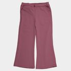 Girls' Pink Relaxed Fit Tie-Front Trousers, Pink, small