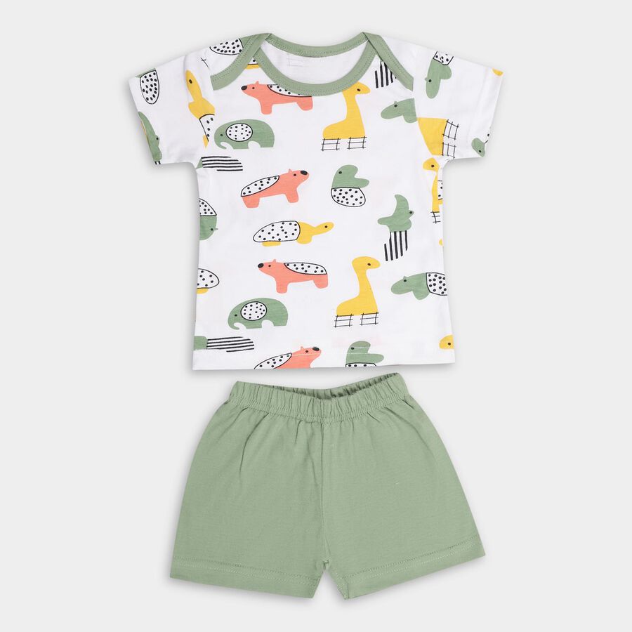 Infant Boys' 100% Cotton Baba Suit, Olive, large
