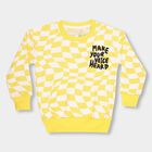 Boys Bright Yellow Crew Neck Printed Sweatshirt, Yellow, small image number null