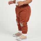 Infants Rust Brown Animal Patch Cotton Blend Pyjama, Brown, small image number null