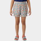 Girls Grey Regular Fit Printed Bloomer, हल्का ग्रे, small