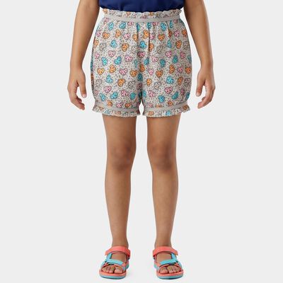 Girls Grey Regular Fit Printed Bloomer