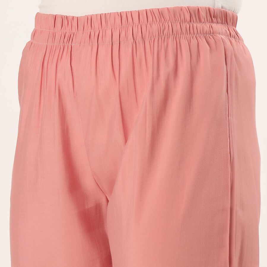 Women's Pink Floral Printed Ethnic Set, हल्का गुलाबी, large