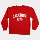 Boys' Red Crew Neck Pullover Sweatshirt, Red, small
