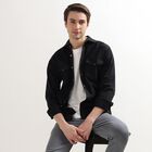 Men's 100% Cotton Regular Collar Casual Shirt, Black, small image number null