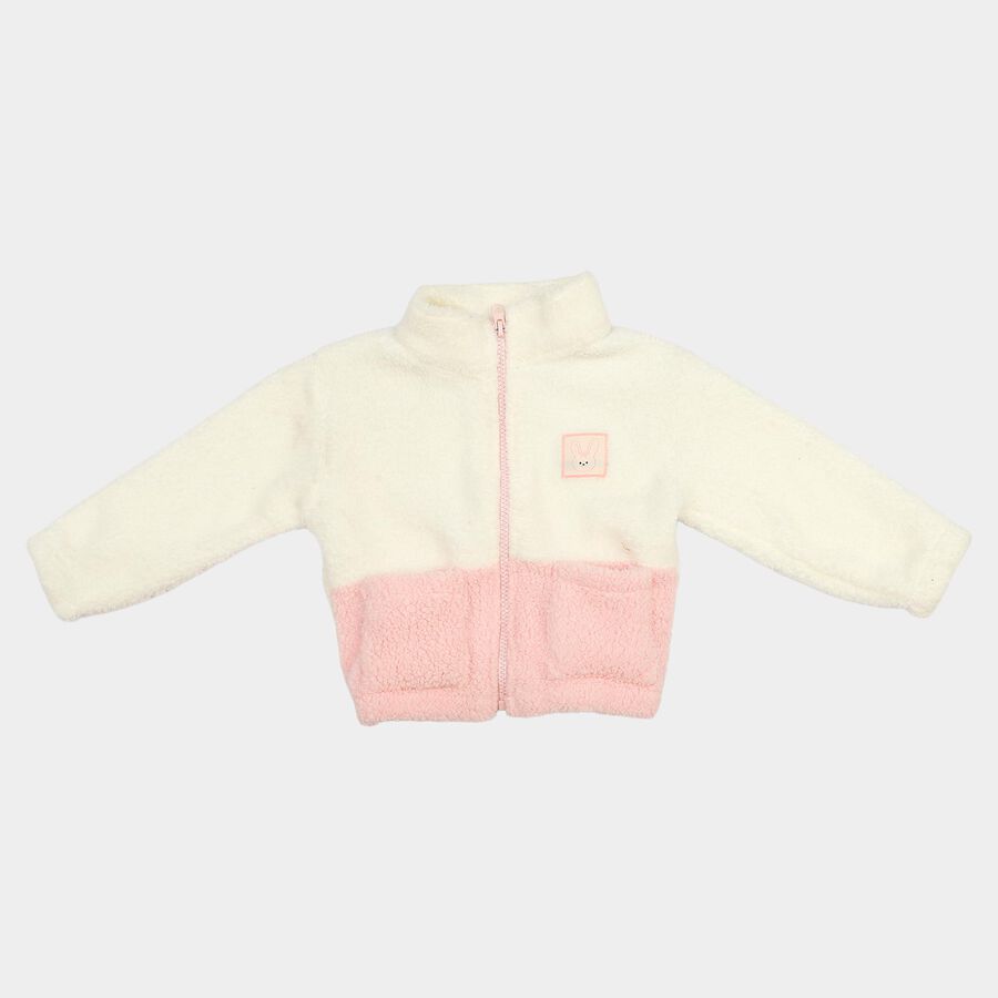 Infants' Light Pink High Neck Zip-Up Sweatshirt, Light Pink, large