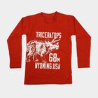 Boys Rust Round Neck Regular Boys T-Shirt, रस्ट, small