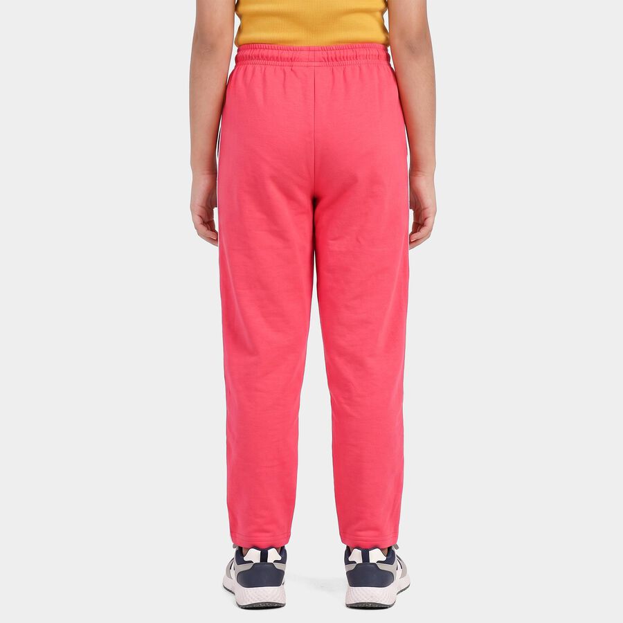 Girls Fuchsia Straight Fit Printed Drawstring Winter Pyjama, Fuchsia, large