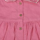 Infants' Pink Cotton Embroidered Collar Sleeveless Frock with Bloomers, Pink, small
