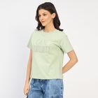 Ladies' 100% Cotton Round Neck T-Shirt, Light Green, small image number null