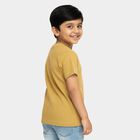 Boys Mustard Yellow Round Neck Casual T-Shirt, मस्टर्ड, small image number null