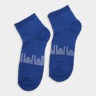 Men's Socks (Pack of 2), मध्यम नीला, small