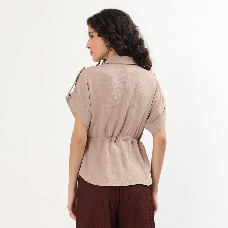 Women's Muted Beige Classic Shirt, Beige, large