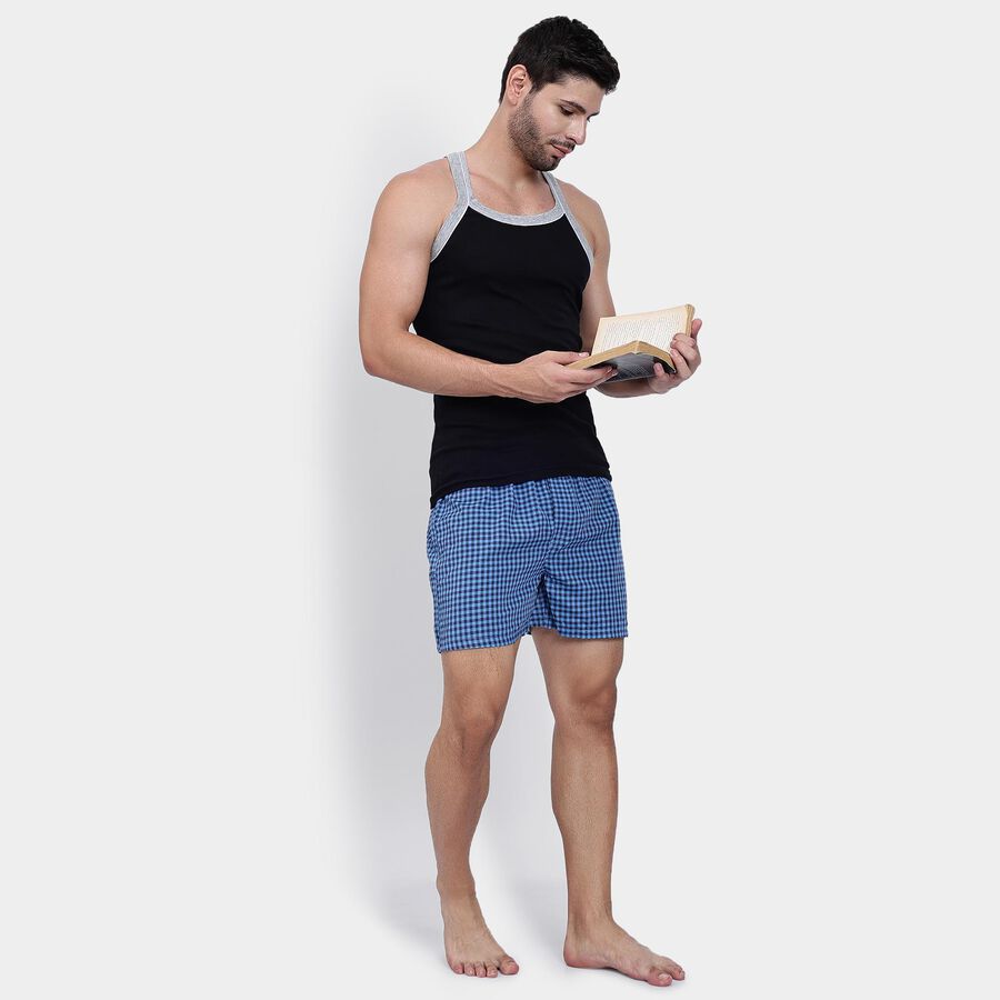 Men's 100% Cotton Gym T-Shirt , Black, large