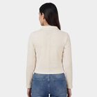Women's Off-White Round Neck Minimalist Shirt, Off White, small