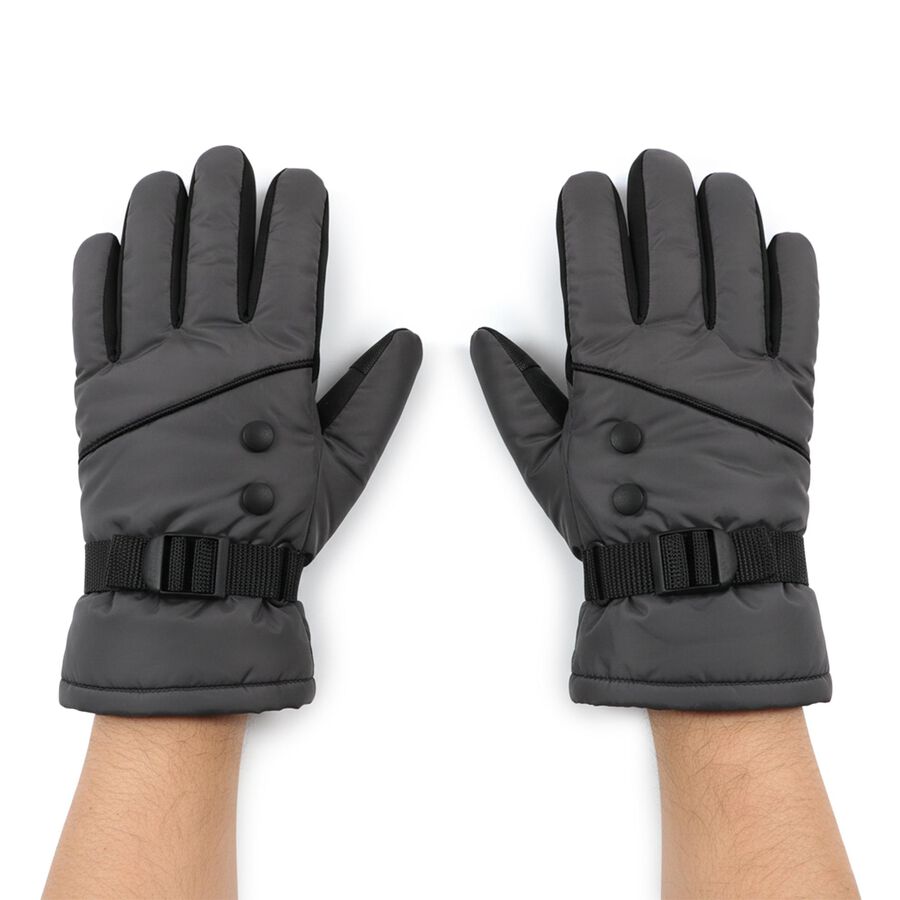 Men's Gloves, हल्का ग्रे, large