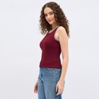 Ladies' Round Neck T-Shirt, वाइन, small image number null