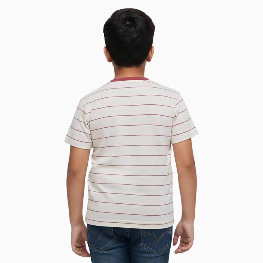 Boys' Half Sleeves T-Shirt, गुलाबी, large image number null