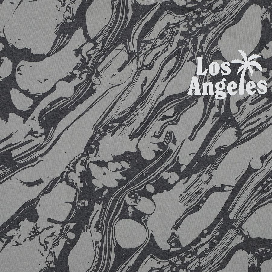 Boys Light Grey Cotton Round Neck Casual Half Sleeve T-Shirt, Light Grey, large