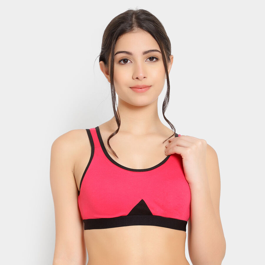 Solid Non-Padded Push Up Bra, Fuchsia, large image number null