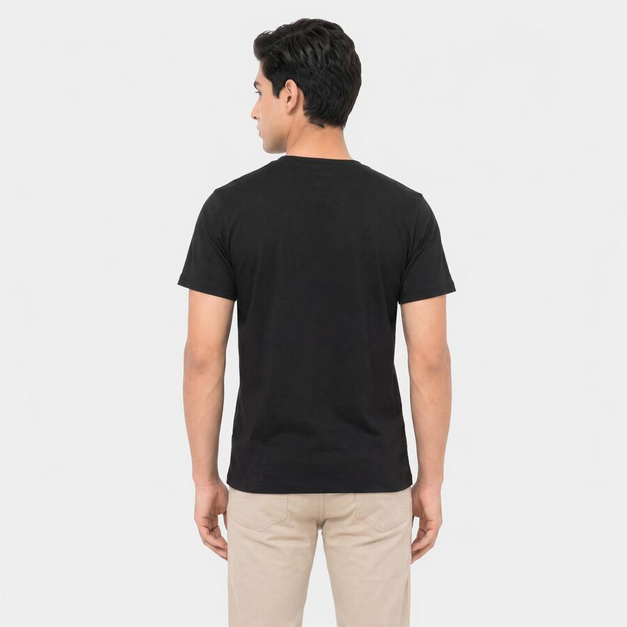 Men's Dark Grey Round Neck Regular T-Shirt, Dark Grey, large