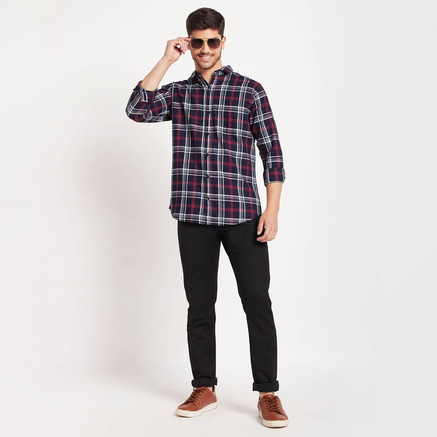 Cotton Checks Casual Shirt, Red, large image number null