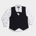 Boys' White Cotton Full Sleeve Classic Casual Shirt, नेवी ब्लू, small image number null