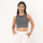 Women's Black Round Neck Graphic Print T-Shirt, Black, small