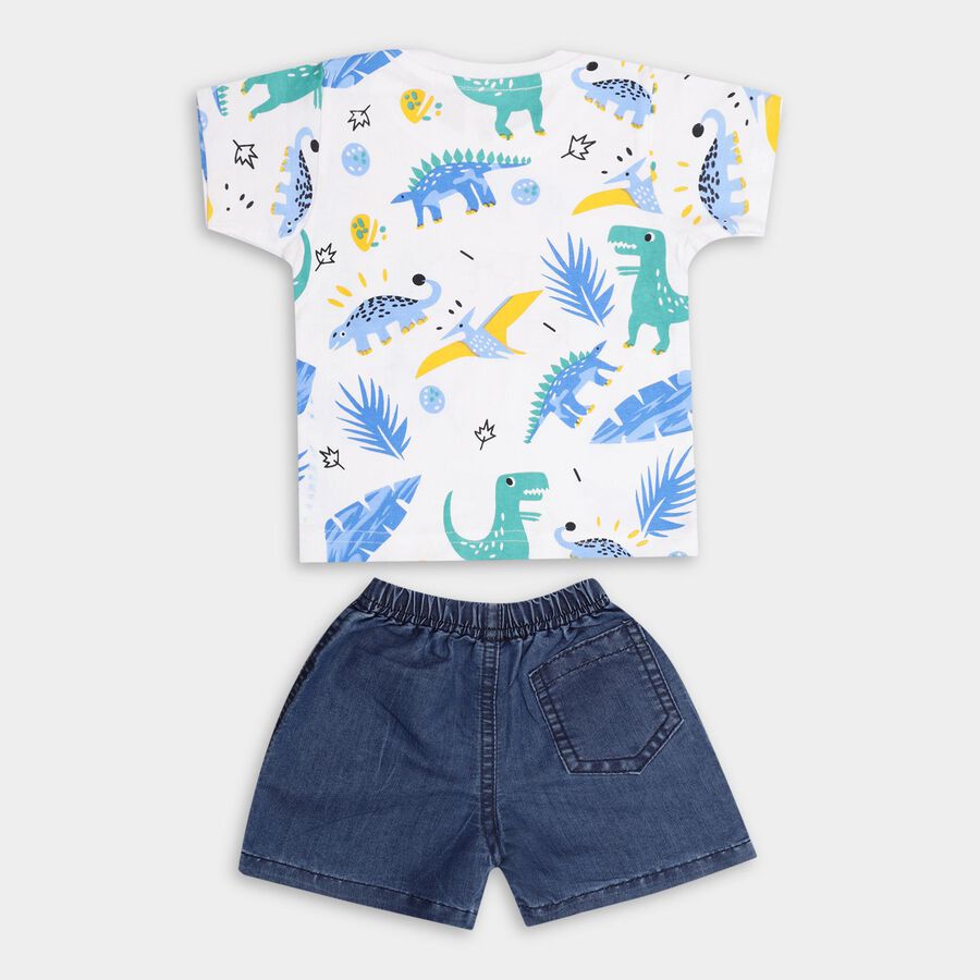 Infant Boys' 100% Cotton Baba Suit , White, large