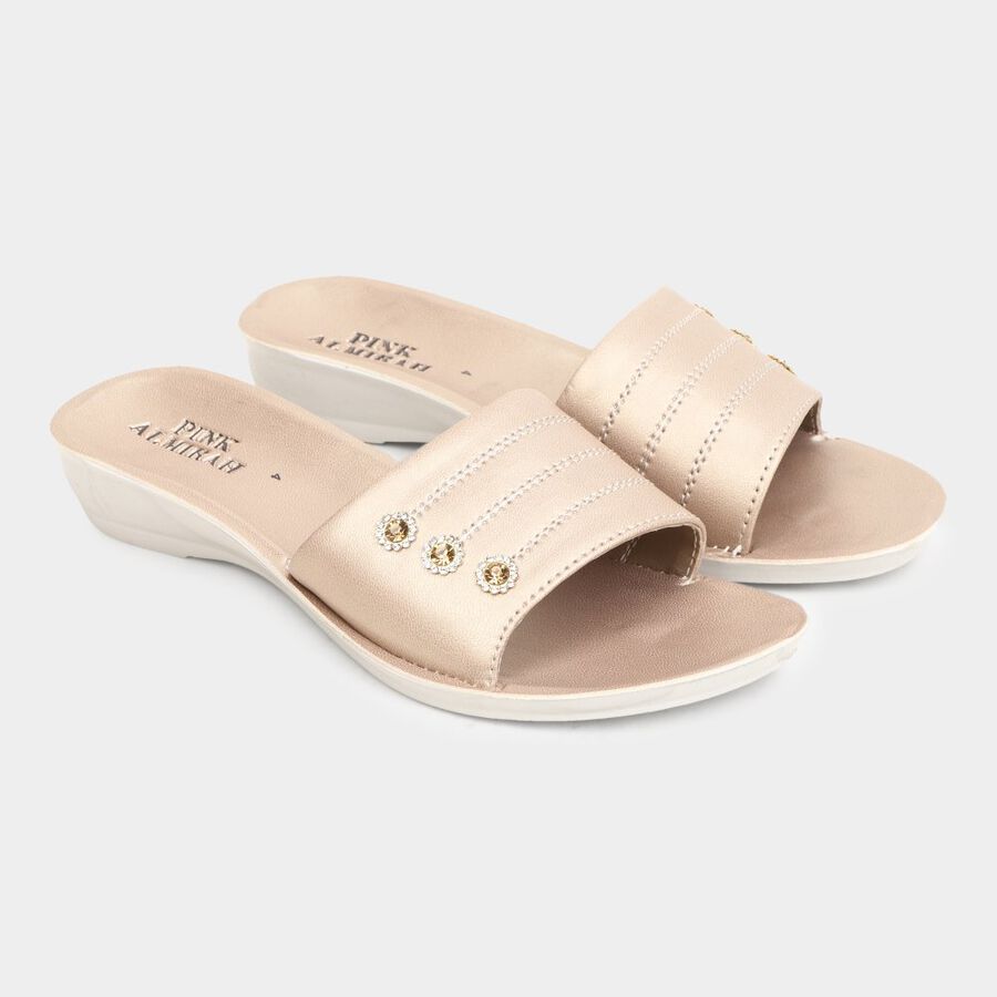 Womens Sandals, Golden, large image number null