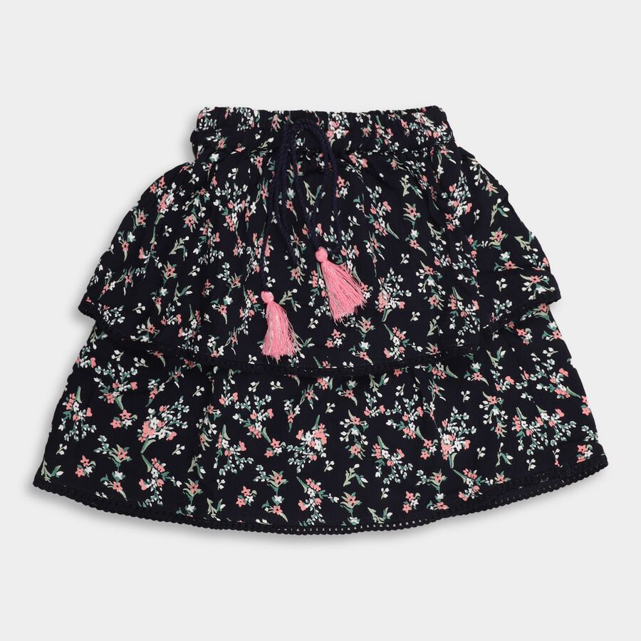 Girls' Skirt , Navy Blue, large image number null