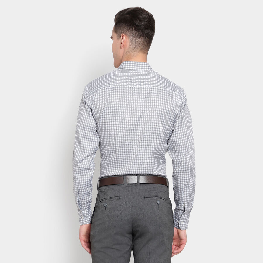 Checks Formal Shirt, Light Grey, large image number null