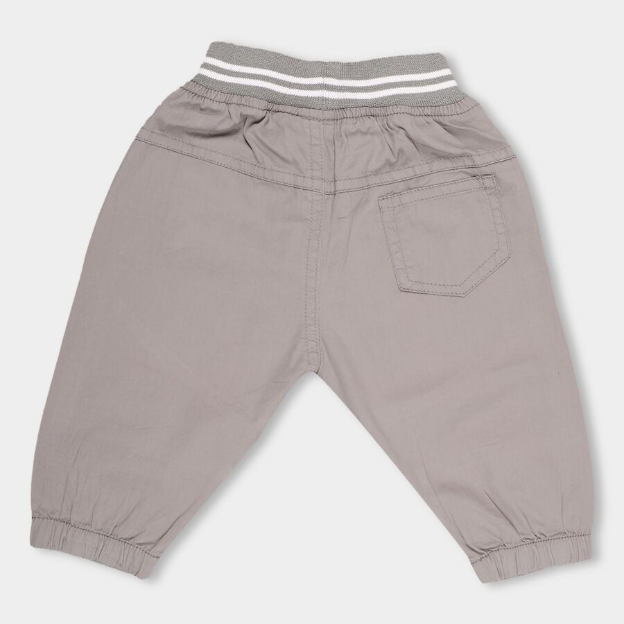 Infants' Light Taupe Rib Waist Trousers, Light Grey, large image number null