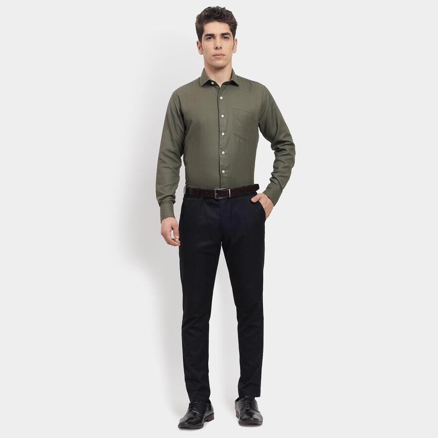 Men's Formal Shirt , Dark Green, large
