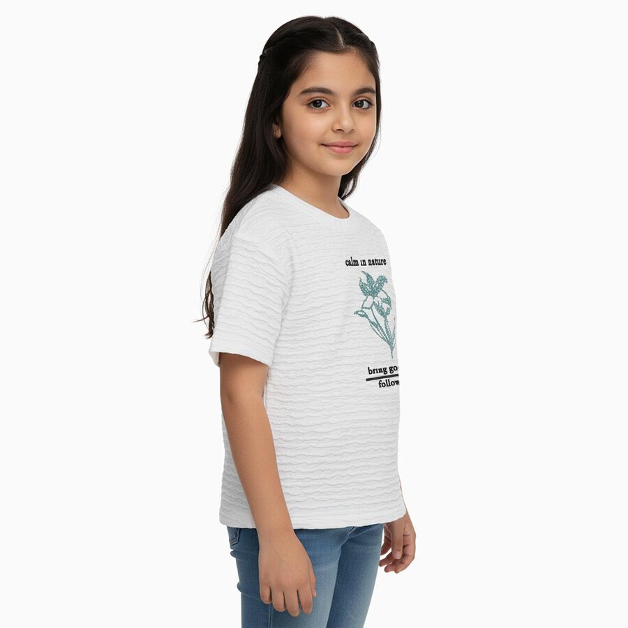 Girls' T-Shirt, White, large image number null