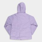 Girls Light Lavender Hooded Casual Jacket, Purple, small image number null
