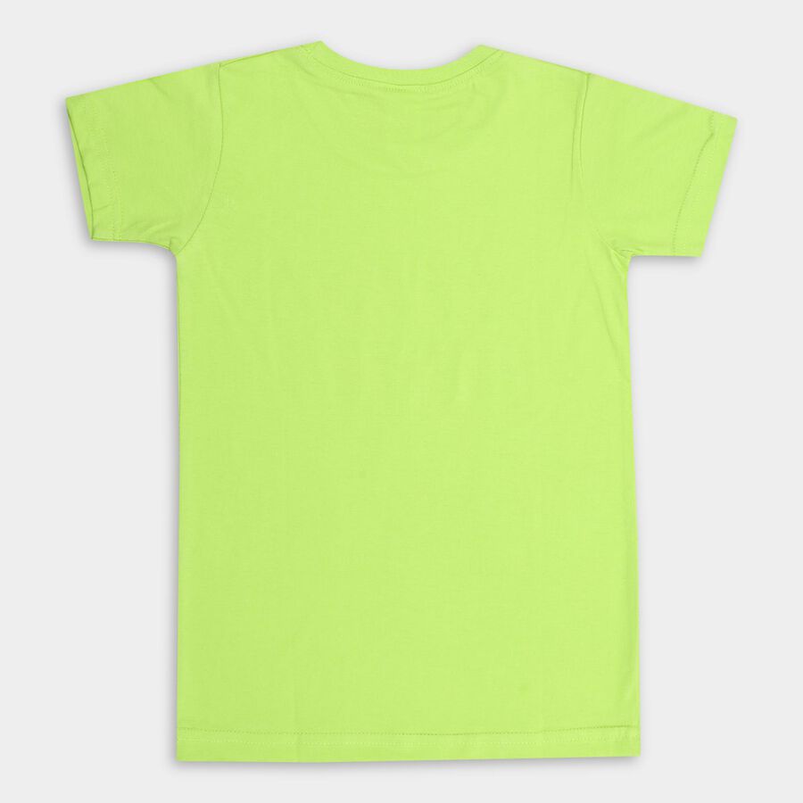 Boys' 100% Cotton Half Sleeves T-Shirt , Light Green, large image number null