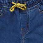 Boys' Bright Blue Regular Fit Elastic Waist Jeans, मध्यम नीला, small