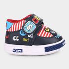 Boys Navy Blue Cartoon Velcro Casual Shoes, Navy Blue, small image number null