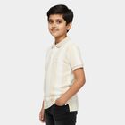 Boys' Half Sleeves T-Shirt, Beige, small