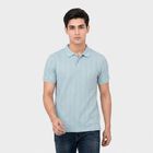 Men's Light Blue Polo Neck Polo T-Shirt, Light Blue, small