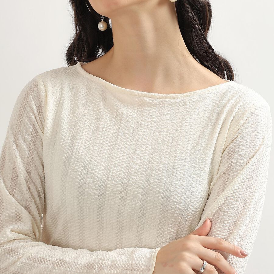 Ladies' A Line Dress , Off White, large image number null