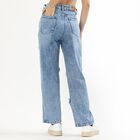 Women's Light Blue Wide Leg Distressed Jeans, Light Blue, small image number null