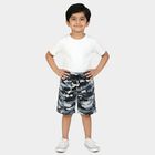 Boys' Light Grey Regular Fit Printed Bermuda Shorts, हल्का ग्रे, small