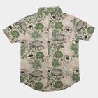 Boys Light Pink Cotton Short Sleeves Collar Shirt, Light Pink, small