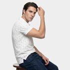 Men's White Cotton Polo Neck Polo T-Shirt, सफ़ेद, small