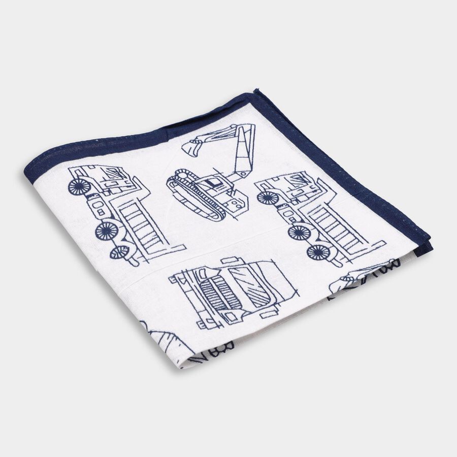 Boys' 100% Cotton Hanky , White, large image number null