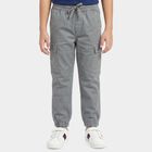 Boys Grey Regular Fit Cargo Trousers, Light Grey, small